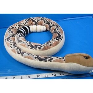 Tiger Tale Toys Rambo the Rattlesnake Plush Stuffed Animal 54" Realistic